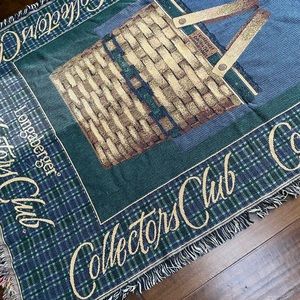 Vtg 1999 Longaberger Collectors Club Tapestry Blanket
